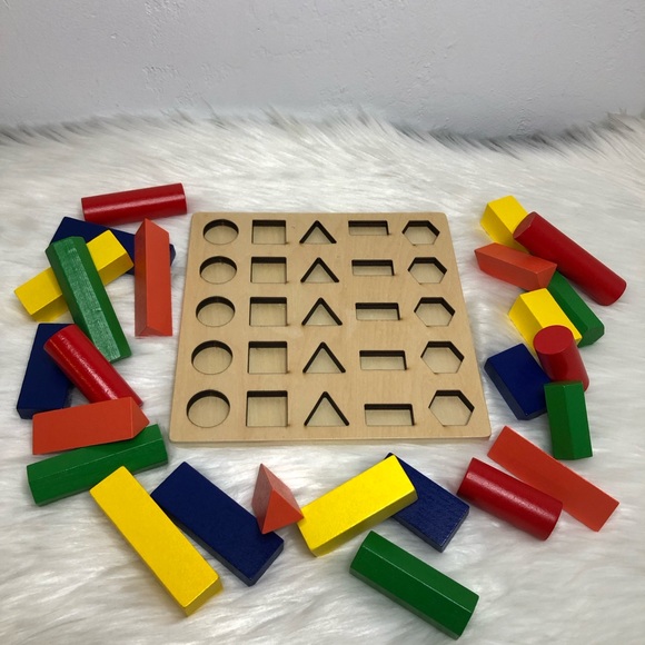 Shape Sequence Blocks Wooden Educational Montessori Toy Shape Sorting Puzzle - Picture 5 of 6